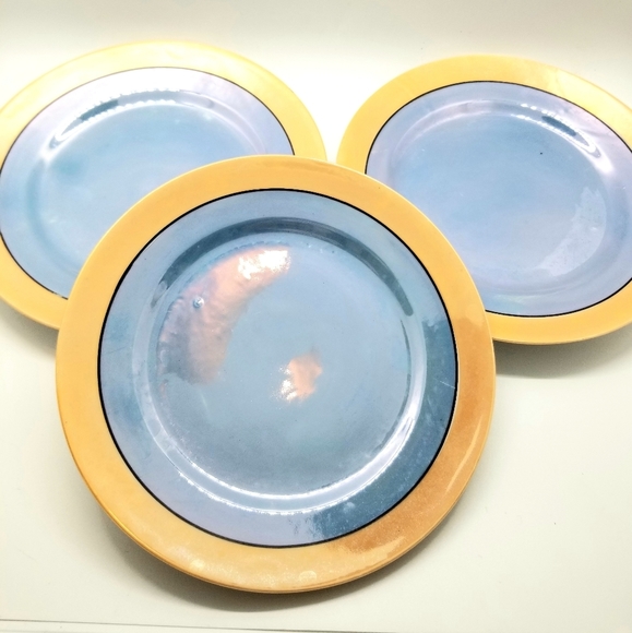 3 Tashiro Shoten Japan Lusterware Dessert Plates - Picture 1 of 6